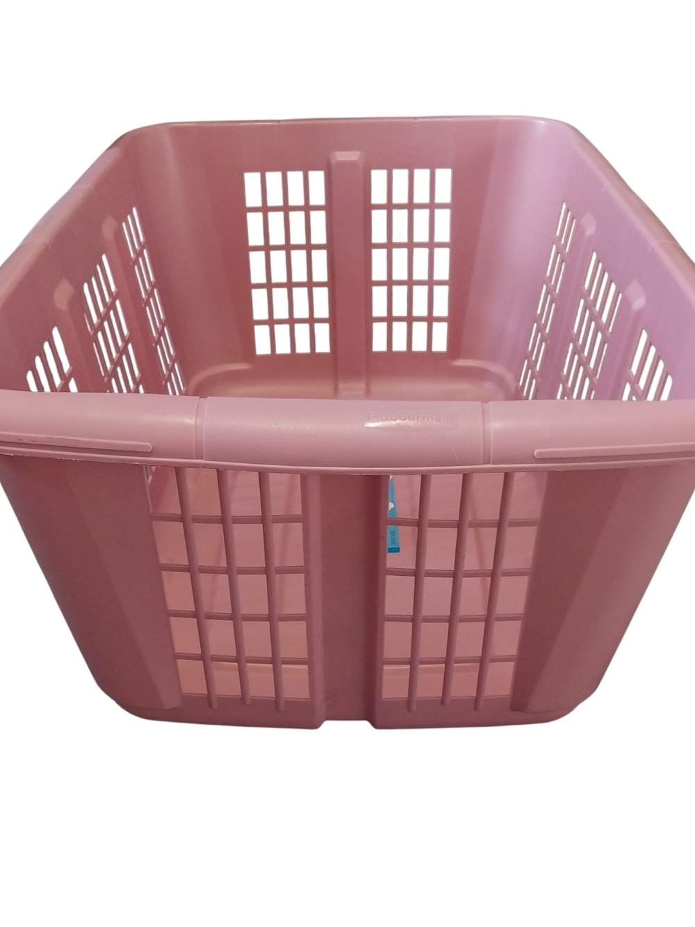 Vintage 1994 Retro Rubbermaid Laundry Basket 2854 Mauve Pink Hamper Rectangular - Picture 3 of 13